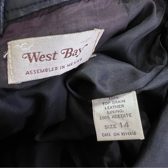 ⭐️ WEST BAY Black 90s LEATHER Pencil Midi Skirt Women’s Medium - Picture 6 of 10